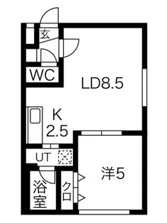 ラフィネ麻生【1階】の間取り