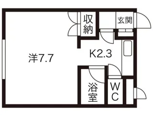 フローレス麻生【4階】の間取り