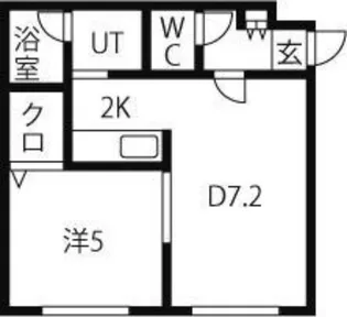 ブランノワール東区役所【1階】の間取り