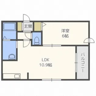セントベル八軒【3階】の間取り