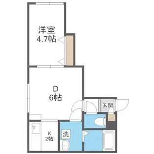 アナーズコテージA棟・B棟【A102号室】の間取り