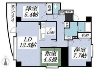 エクセルシオール麻生Ⅱ【5階】の間取り