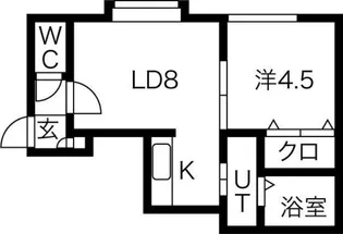 ノースカルム北32条【3階】の間取り