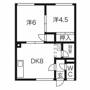 ハイツ百合【203号室】の間取り