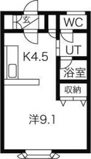 ジュネスディス【202号室】の間取り