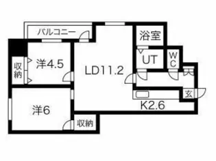 ヴィラ・コンフォート【4階】の間取り