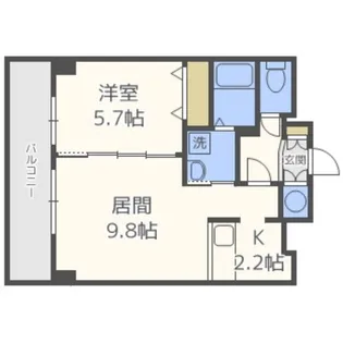ヴェール元町【502号室】の間取り