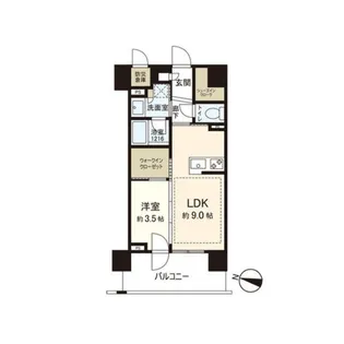 【分譲賃貸】クリオ札幌グランクラス【2階】の間取り