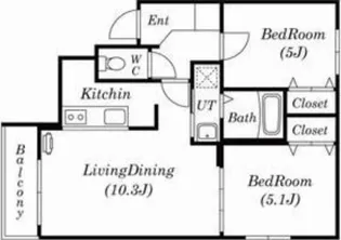 アドラブール麻生【202号室号室】の間取り