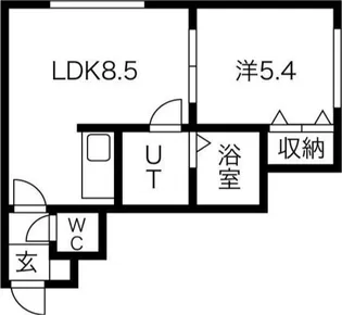 マイルーム環状通東B棟【303号室】の間取り