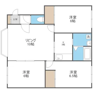 ルミエールあいの里【202号室】の間取り