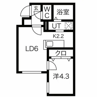 La Felice 北30条(ラ・フェリーチェ)【102号室】の間取り