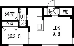 CLARICE麻生(クラリーチェアサブ)【4階】の間取り