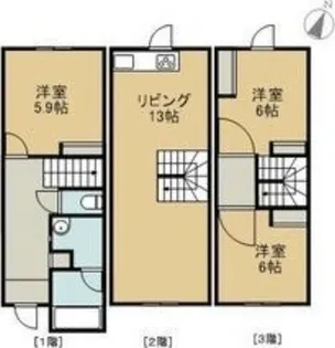 雪月花 壱【2号室】の間取り