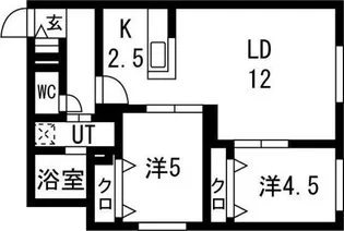 asunto(アスント)【2階】の間取り