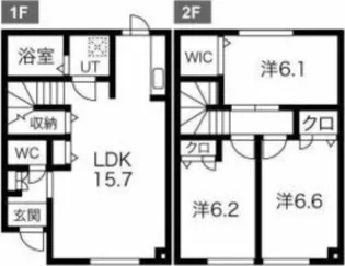 ミモザA【1階】の間取り