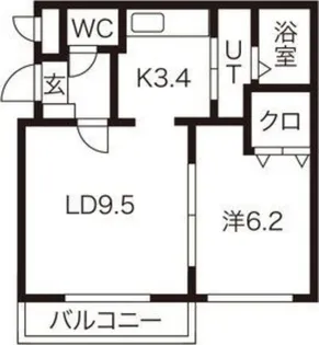 クローバー西麻生【2階】の間取り