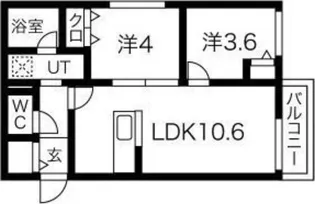 メニーズコート元町北【4階】の間取り