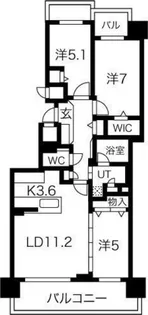 ブランズ北33条【2階】の間取り