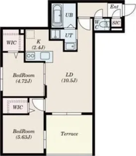 S-RESIDENCE元町alectra【1階】の間取り