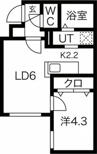 La Felice 北30条(ラ・フェリーチェ)【4階】の間取り