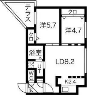 Norte15【106号室】の間取り