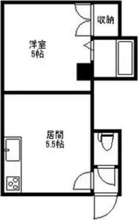 コーポシルキー【2-8号室】の間取り