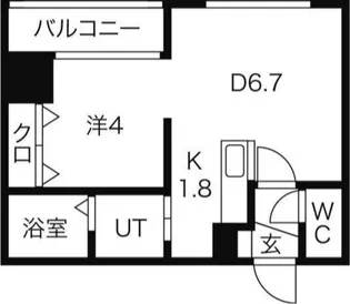 レジデンスタワー札幌【803号室】の間取り