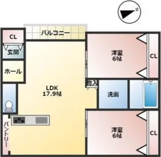 月白【2階】の間取り
