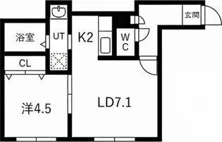 COROCORO新川2条【2階】の間取り