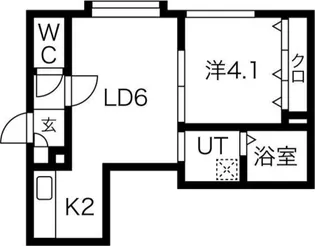 アールズグランデ【201号室】の間取り