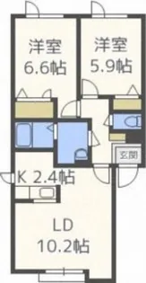 パープルハウス22【201号室】の間取り