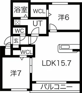 サージュブリエI【1階】の間取り