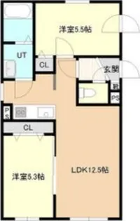 カムイサカエマチ【4階】の間取り