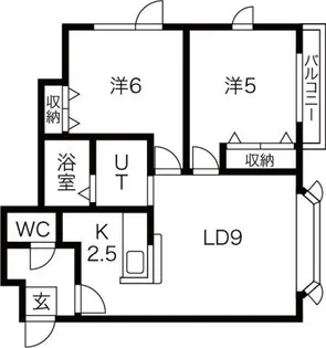 カーネガット【2階】の間取り