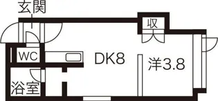 ボヌール北21条【102号室】の間取り