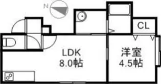 アドバンス北19条【2階】の間取り
