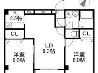 カルフール麻生【2階】の間取り