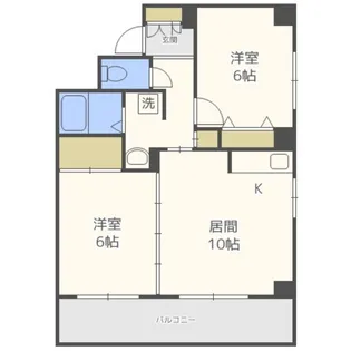 レジデンスカトウ【4階】の間取り