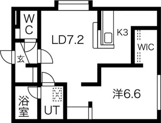 ハブN26J【201号室】の間取り
