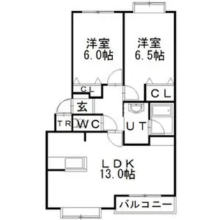 クリスタルリバー参番館【303号室】の間取り