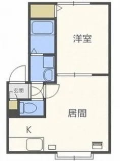 レモンハイツ篠路【105号室】の間取り