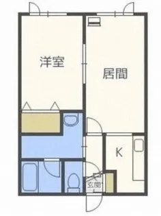 百合が原レモンハイツ【102号室】の間取り