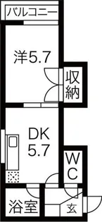 レジデンス東豊【4階】の間取り