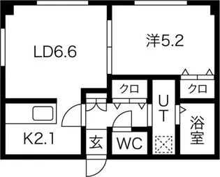 クレアトゥール麻生【2階】の間取り