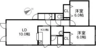 ジェンティーレ北公園【2階】の間取り