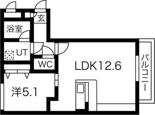 グランオルセー北大前【3階】の間取り