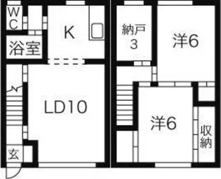 シティプラザ14【1階】の間取り
