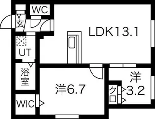 ラグナベルデ北9条【1階】の間取り