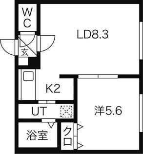 リージェントN札幌【306号室】の間取り
